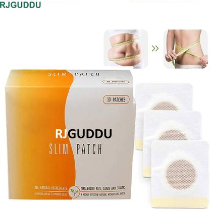 RJ GUDDU Slimming Patch For Stubborn Belly Fat – Advanced Botanical Blend | 10 Pack Plaster & Patch