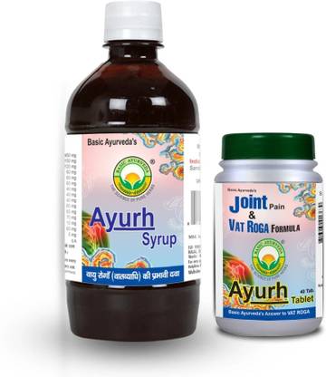 Basic Ayurveda Ayurh Syrup 450 Ml + Ayurh Tablet 40 Tablets Combo Pack Liquid