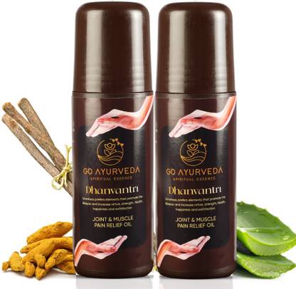 Go Ayurveda Dhanvantri Joint & Muscle Pain Relief Oil Combo Liquid