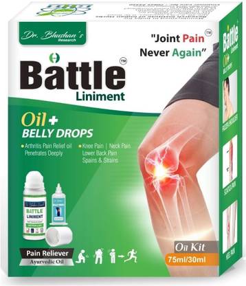 Dr. Bhushan's Research Battle Liniment (Oil) + Belly Drops Kit Liquid