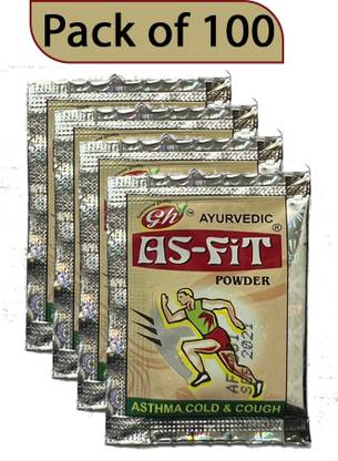 Eazybits As-Fit Powder is An Ayurvedic Powder For Asthma, Cold and Cough(100 POUCH) Powder