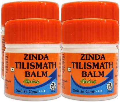 Zinda Tilismath Pain Relief Balm For Headache, Body Pain & Cold (Pack of 4) Balm