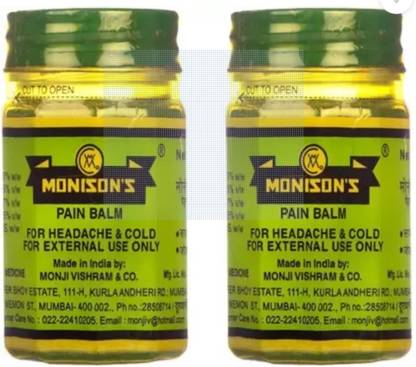 Monison Monisons Pain Relief Balm (PK OF 2)– Ayurvedic Solution for Pain & Cold Relief Balm