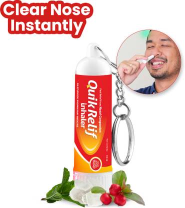 Quik Relif Ayurvedic Nose Inhaler for Cold, Congestion & Headaches Inhaler