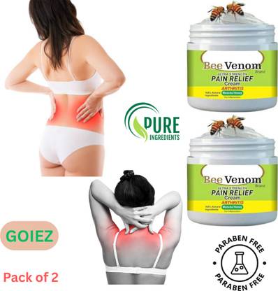 GOIEZ Bee Venom Cream For Leg Cramps And Body Fatigue Relief (pack Of 2) Cream