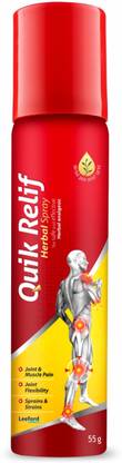 Quik Relif Herbal Pain Relief Spray for Joint & Muscle Pack of 2 (55g Each) Spray