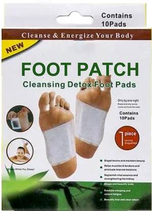 Pink Square Detox foot patch, foot patches and toxin remover,Pain relief 10 patches Pack 1 Plaster & Patch