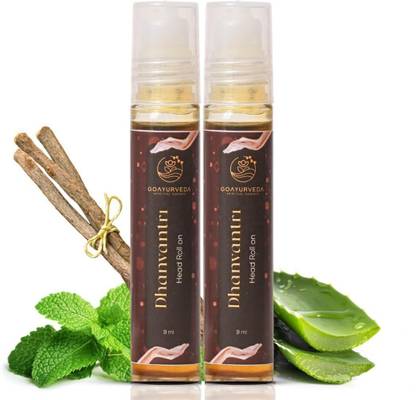 Go Ayurveda Dhanvantri Quick & Instant Headache Pain Relief Head Roll On Liquid