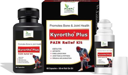 KY Rortho Pain Relief Kit- 60 Capsules + 50ml Roll-on | Useful for all types of Pains Capsules