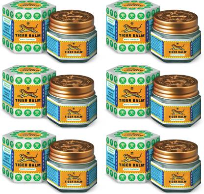 Tiger Balm White Ointment Fast Effective Relief Balm 9ml each Pack of 6 Balm