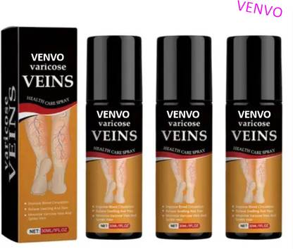 venvo Herbal varicose vein spray - Fast Absorbing Cooling Relief (3*100ml) Spray