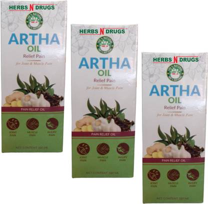 HERBS N DRUGS Ayurvedic Artha Pain Relief Oil 100ml (Pack Of 3) Liquid (100ml x 3) Liquid