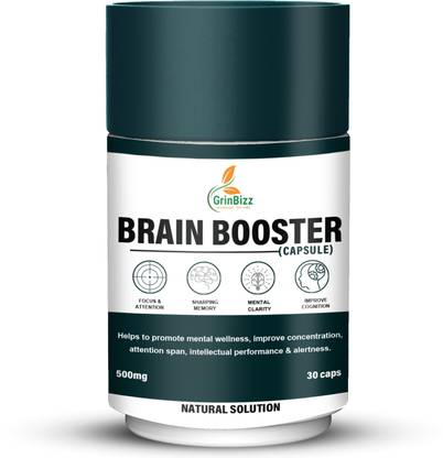 grinbizz Brain Booster Capsule Easy Way To Increase Memory Power/Boost Concentration