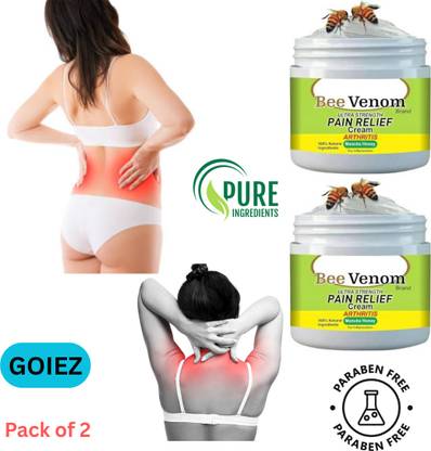 GOIEZ Bee Venom Cream For Back, Shoulder And Neck Pain Support (pack Of 2) Cream
