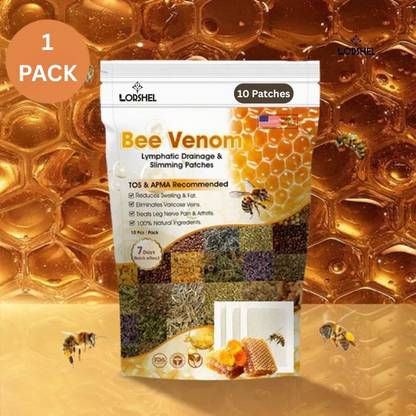 LORSHEL Bee Venom Foot Patches Body Reboot with Nightly Detox and Pain Relief Plaster & Patch