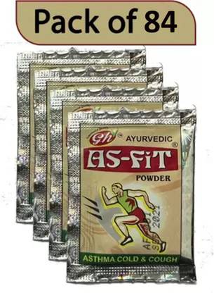 Quickbits As-Fit Powder is An Ayurvedic Powder For Asthma, Cold and Cough(84 POUCH) Powder