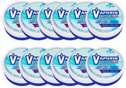 वैपोरिन Coldrub - 10 mL (Pack of 12) बाम