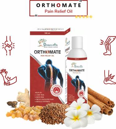 Omkara Hills Orthomate Pain Relief Oil for Joint and Muscle Pain | 100% Natural and Ayurvedic Liquid