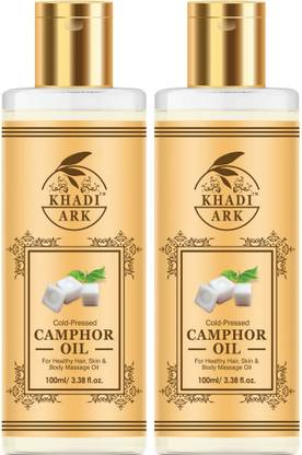 Khadi Ark Pure Camphor Oil for Skin & Hair (100 ML, Pack of 2)