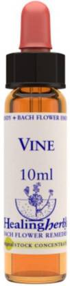 HEALING HERBS 10ml VINE Bach Flower Stock concentrate by no. 1 global brand, London, UK.