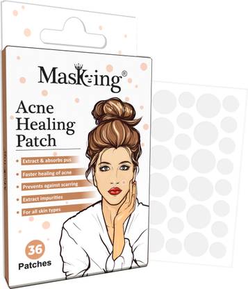 MasKing Acne-pimple healing patch 100% hydrocolloid, transparent & waterproof (36 patch)