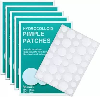 Cure18 Acne Pimple Patch 36 Hydrocolloid Waterproof Patches For Active Surface