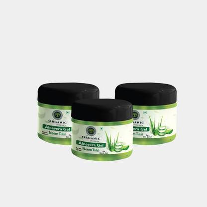 the organic shoppee Aloevera Gel-Neem Tulsi (300gm)