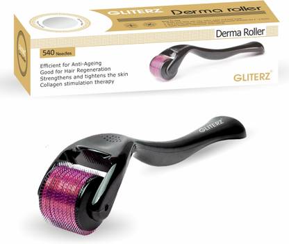 Gliterz Derma Roller .25 MM Majenta | For Skin Brightening Treatments & Hair Regrowth