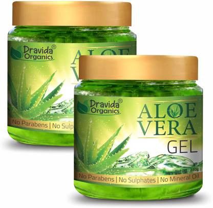 Dravida Organics 100% Pure Aloe Vera Gel - Pack of 2