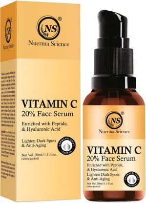 Nuerma Science 20% Vitamin C Face Serum with Peptide & Hyaluronic For Illuminating Skin