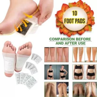 Acufit 10 Pc detox foot pads cleansing natural set bamboo boxes patches