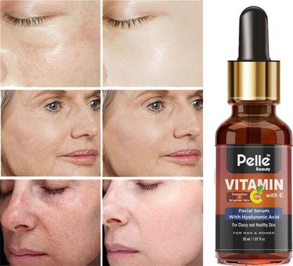 Pelle Beauty Vitamin C With E Facial Serum With Hyaluronic Acid For Classy And Healty Skin For Man & Woman