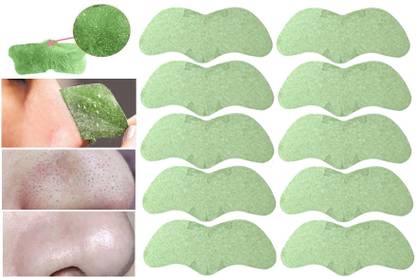 tanvi27 Best Blackhead Remover Deep Cleansing Nose Pore Green Tea Strips for Men & Women