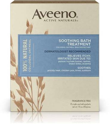 Aveeno Active Naturals Soothing Bath Treatment Packets, 8 each (Pack of 2)