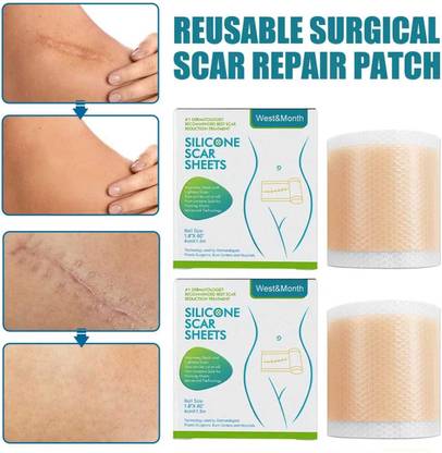 Green Aroma Medical Grade Silicone Gel Tape for Scar Removal, Surgery, C-section, Burn Crepe Bandage