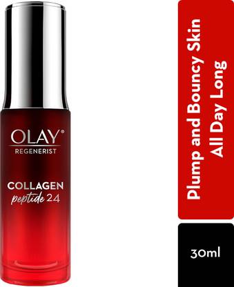 OLAY Collagen Peptide 24 Face Serum with Collagen Peptide and Niacinamide improves