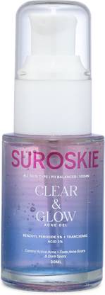 Suroskie Clear & Glow Acne Gel With Hydrating formula for Dark Spots and Scars