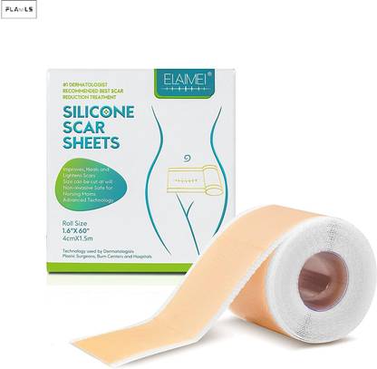 Flawls Silicone Scar Sheets, Silicon gel sheets for Scar Transparent,Silicone Scar Tape