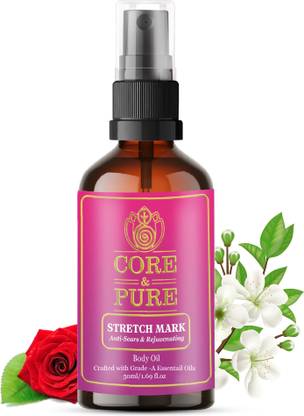 CORE & PURE STRETCH MARK Body Oil- Helps in Anti-Scar, Skin Tightening & Soothes Itchy Skin