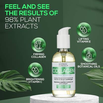 Advanced Clinicals Collagen Lifting Body Oil with Vitamin C