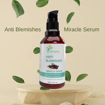 ORGANIC GLOW Anti Blemish Serum Turmeric extract,Carrot Seed paraben,silicon free