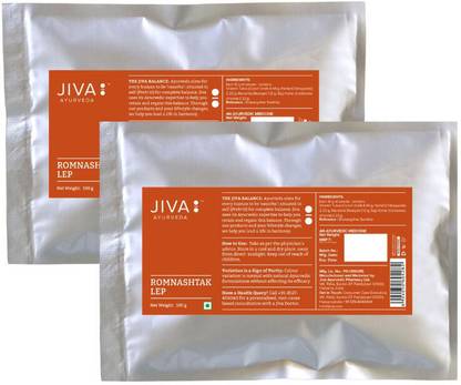 JIVA AYURVEDA Romnashtak Lep - Removes Unwanted Hair Naturally - (Pack Of 2)