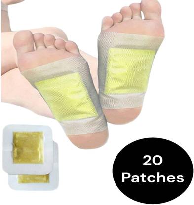 FlyTouch 20 - Detoxifying Detox Foot Patch For Pain Relief Gold Foil Foot Patch