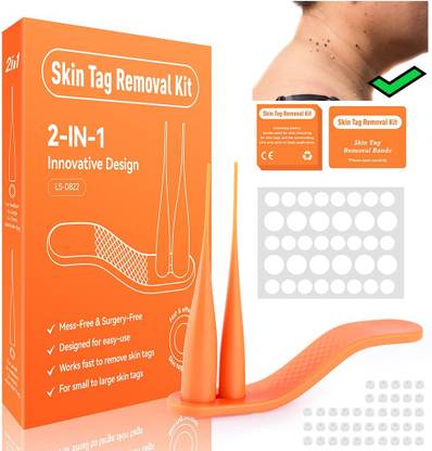 CONR Skin Tag Remover Kit (2in1)(2-7mm) Painless DIY at Home with Repair Patches