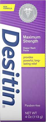 Desitin Maximum Strength Original Paste Baby Diaper Rash Cream 113g (4 Oz)