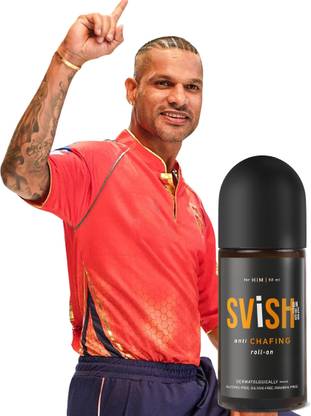 svish on the go Anti Chafing Roll on for Men- Reduces Thigh Rash, Itching & Irritation
