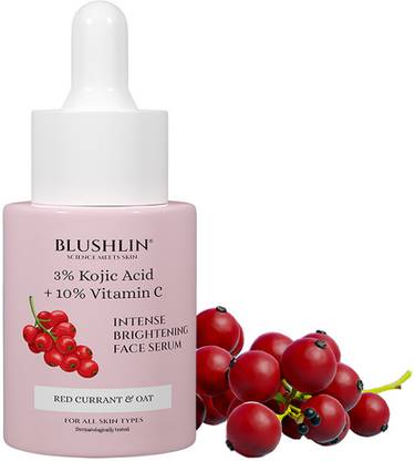 blushlin 3% Kojic Acid Serum For Whitening Skin 10% Vitamin C For Pigmentation