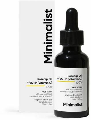 Minimalist Pure Rosehip Face Oil with Vitamin C For Skin Brightening & Reducing Sun Damage