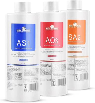 R A Products Hydrafacial Machine Solutions(3 x 400ml)
