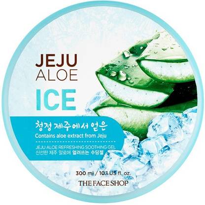 The Face Shop Fresh Aloe Refreshing Soothing Ice Gel with Vitamin E,for Body, Face & Hair